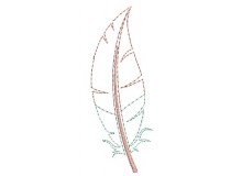 Stickdatei - Feder 2 Fransenappli